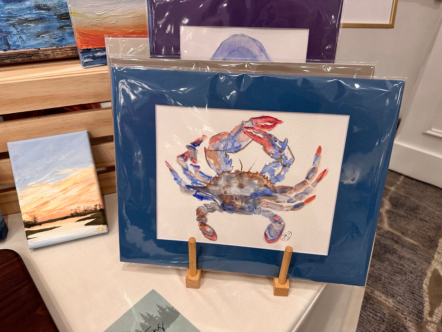 Original Atlantic Blue Crab Watercolor