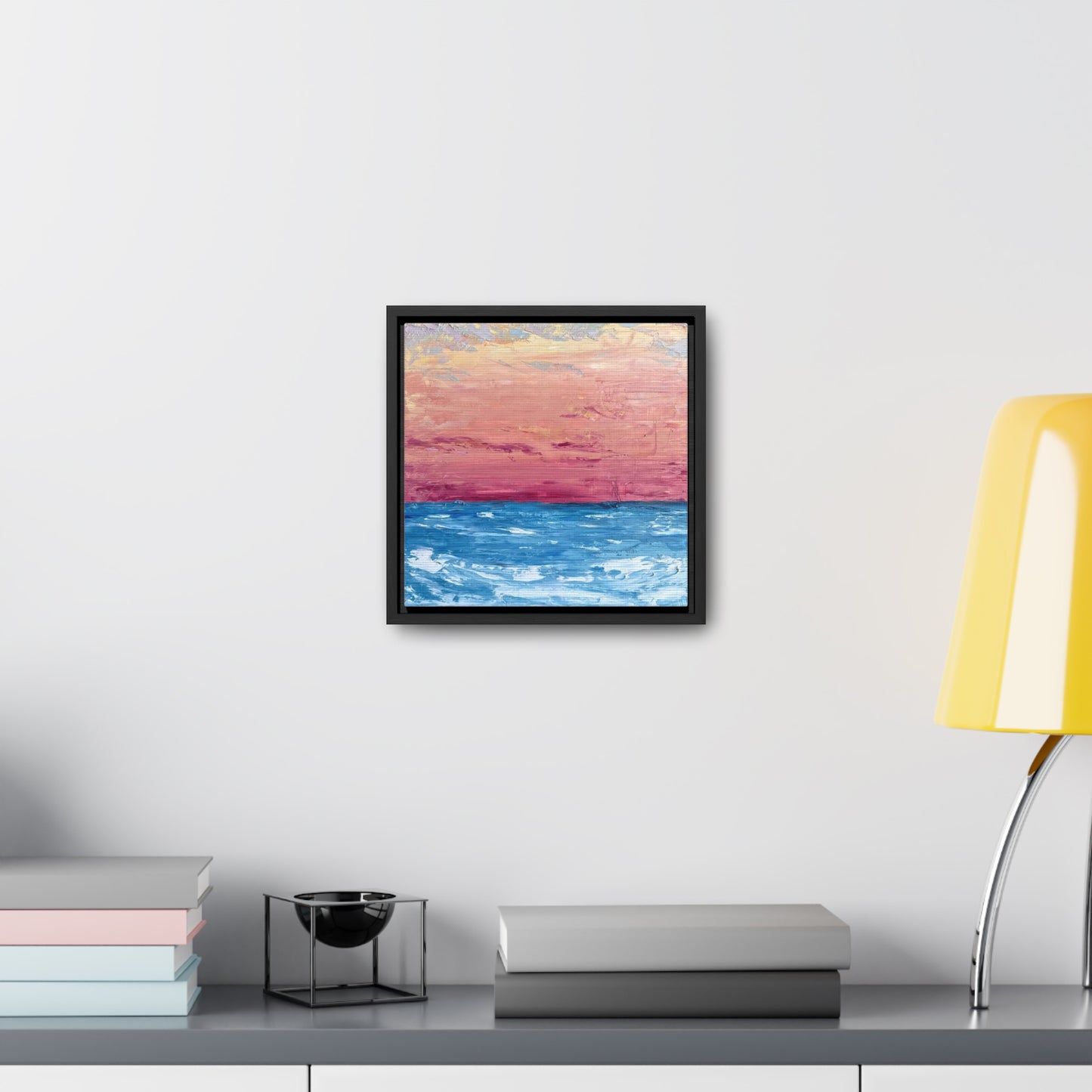 Red Skies in the Morning Framed Canvas Print