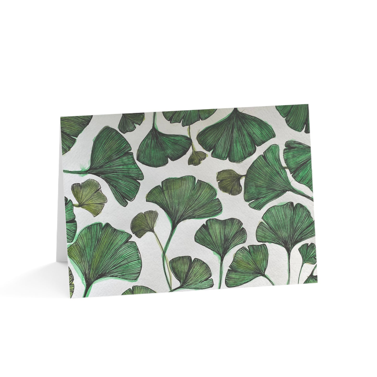 Ginko Leaves Greeting Cards - Pack of 10