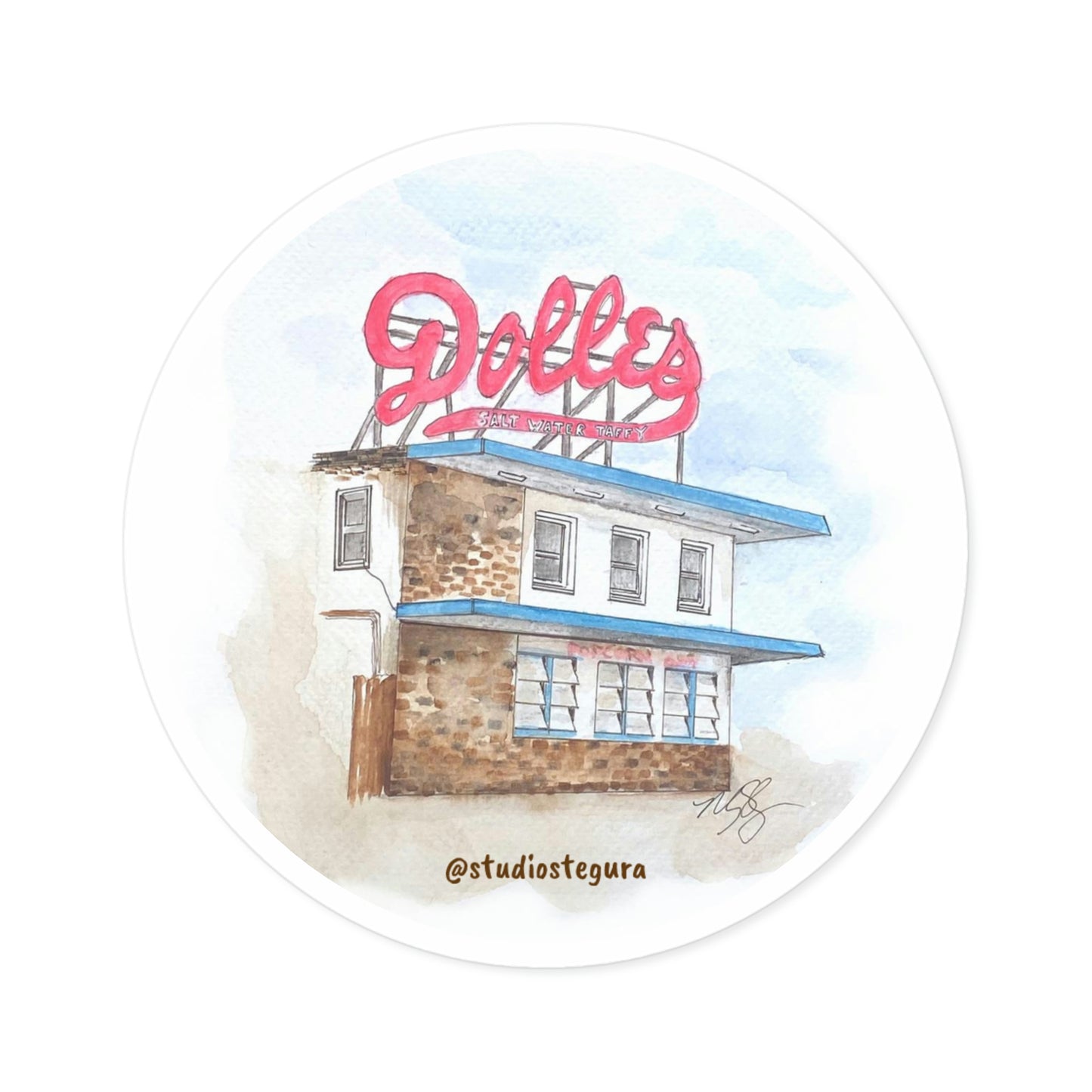 Dolles Original Watercolor Sticker