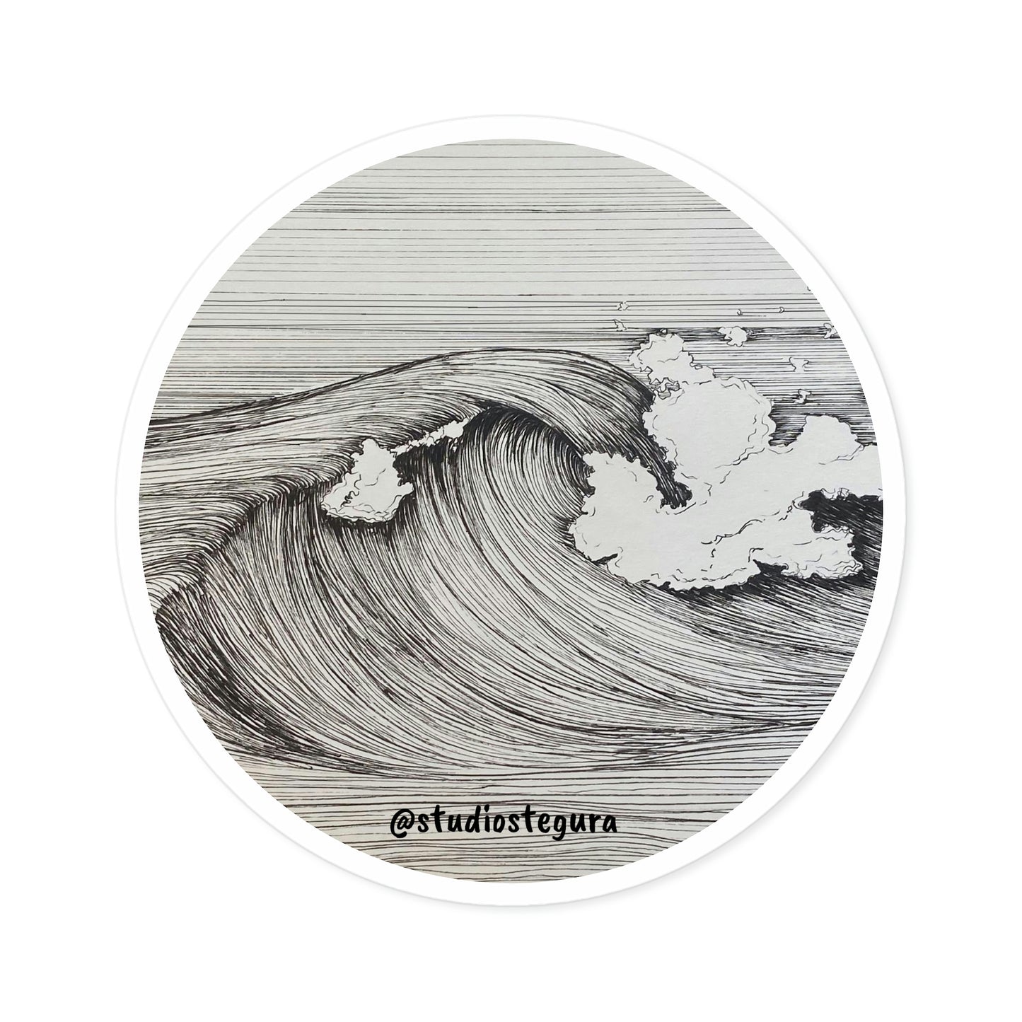 Sketchy Wave Indoor\Outdoor Sticker