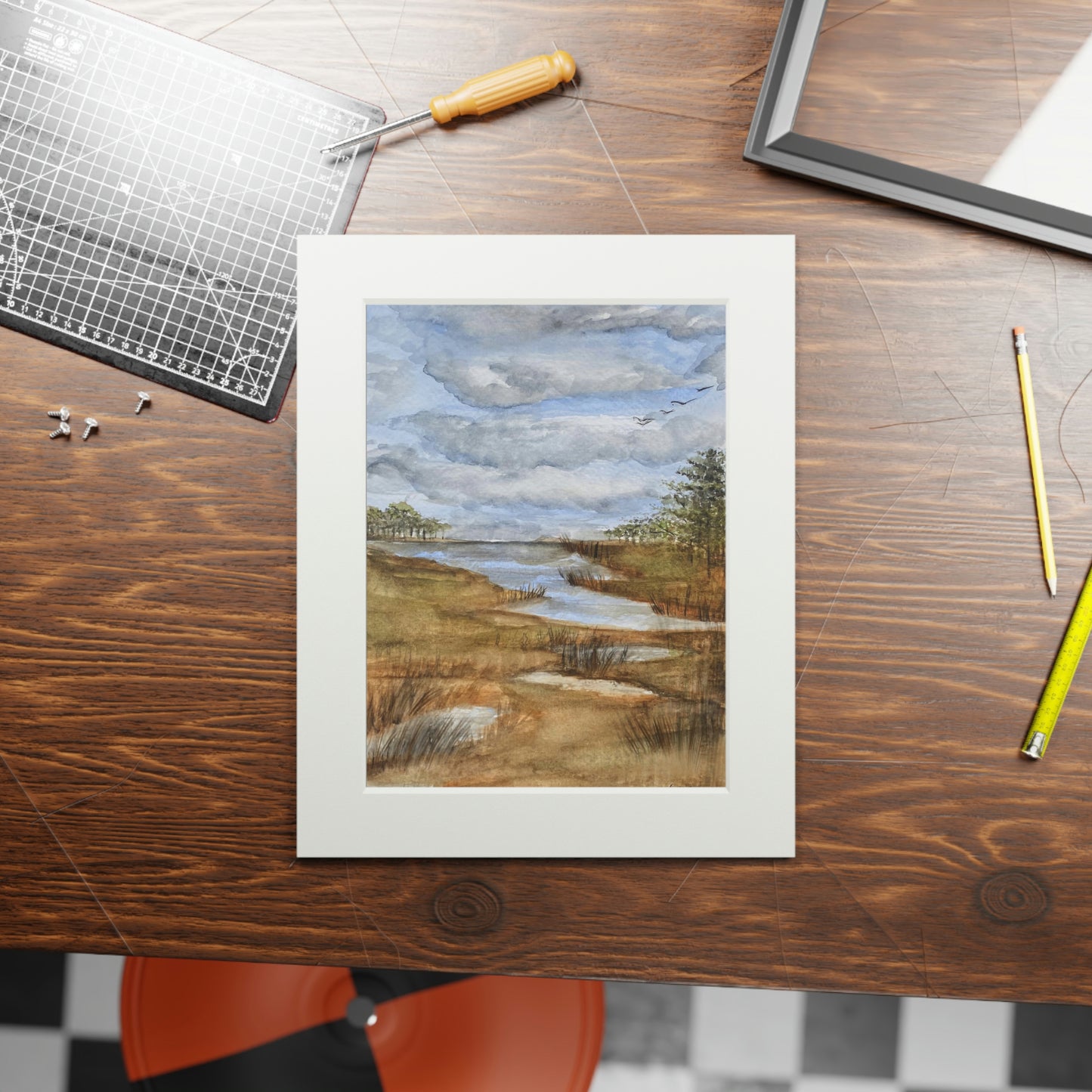 A Walk at Gordon's Pond - Fine Art Print (with Passepartout Paper Frame)