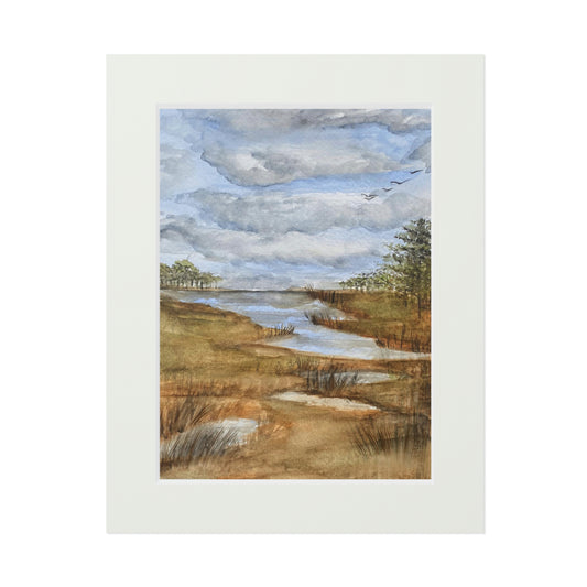 A Walk at Gordon's Pond - Fine Art Print (with Passepartout Paper Frame)